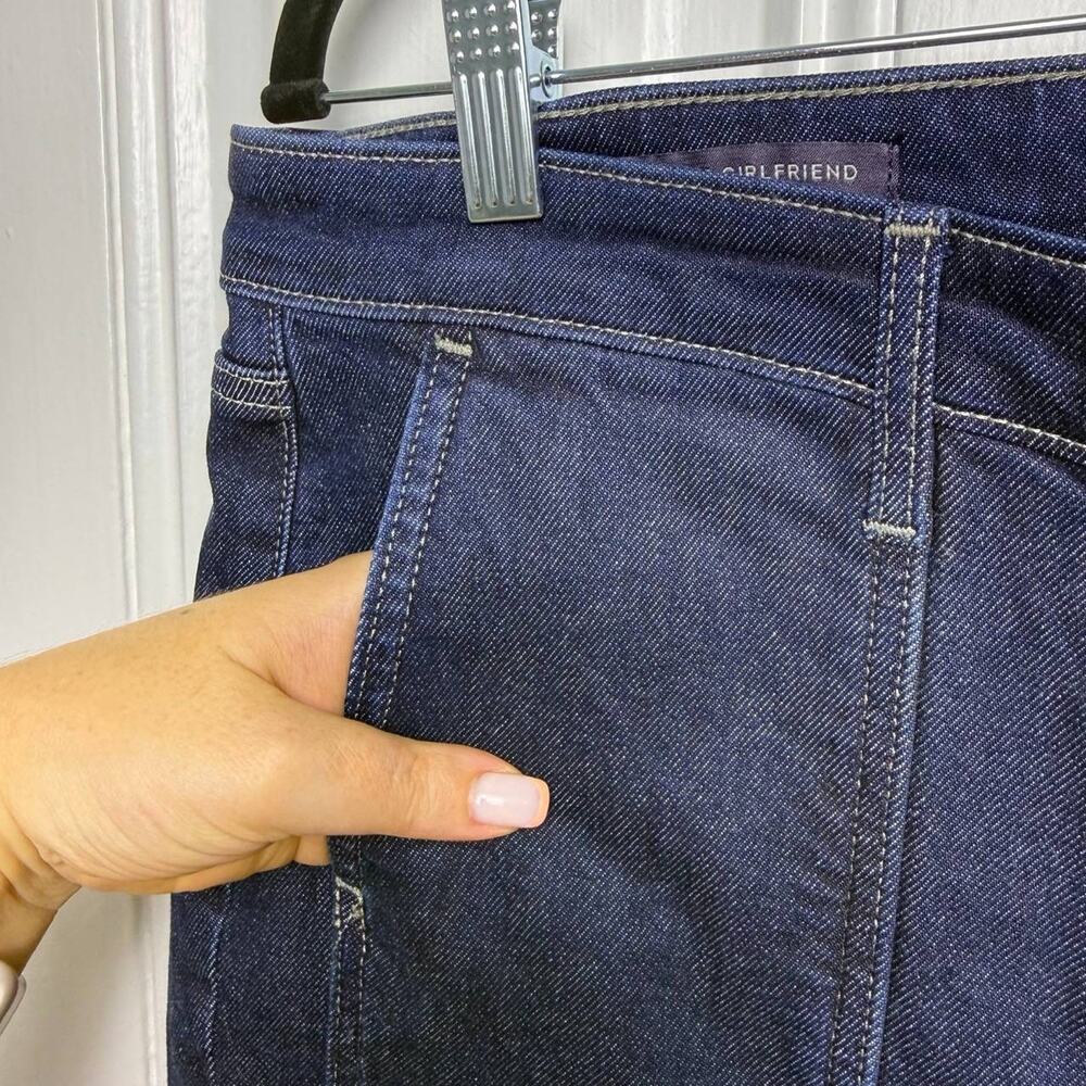 NYDJ Margot Girlfriend Front Seam Ankle Jeans Womens Size 12 Dark Blue Midnight - Picture 5 of 11